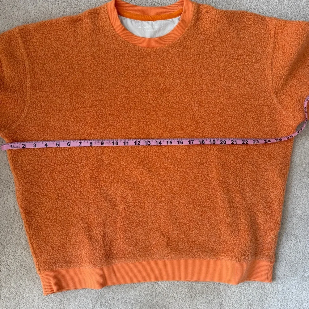 Outdoor Voices Orange Fleece Pullover XL - Picture 8 of 9